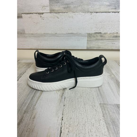 Sofft Pacey Women's 9.5 black leather platform lace up sneaker shoe casual - Picture 6 of 9